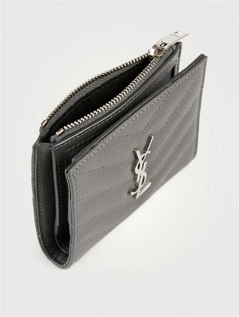 card holder yves saint laurent|Saint Laurent zipped card holder.